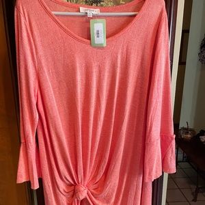 Umgee Womens 1XL Tangerine Tunic Top New With Tag